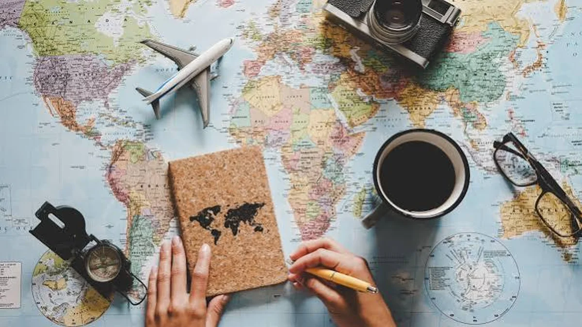Travel map, notebook, and planning tools
